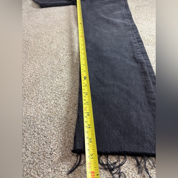 NWT! AGOLDE Free People Criss Cross Straight Jeans in Shambles 26 Black Acid - Picture 7 of 13